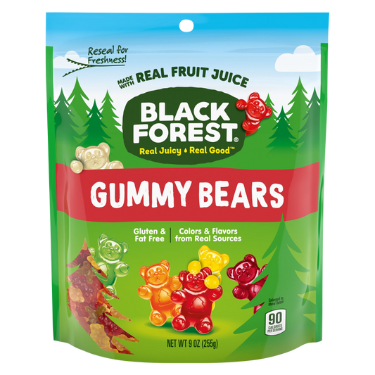 Black Forest Assorted Fruit Gummy Snacks 9oz