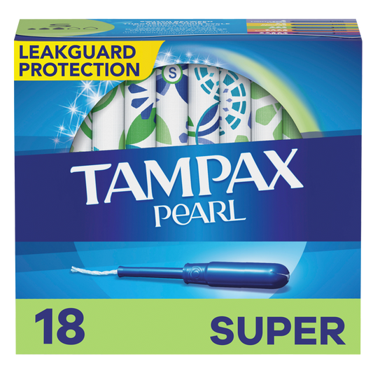 Tampax Pearl Plastic Tampons Super Unscented 18ct