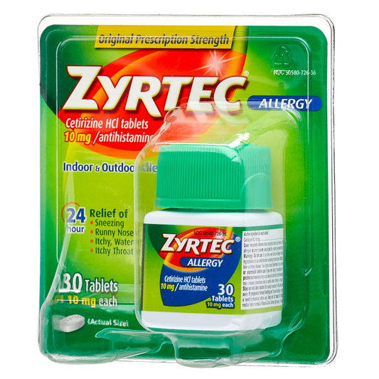 Zyrtec 24-Hour Allergy Relief Tablets 30ct