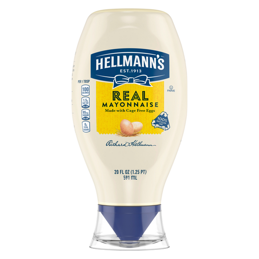 Hellmann's Real Mayonnaise Easy Out Squeeze Bottle 20oz