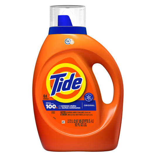 Tide Liquid Laundry Detergent Original Scent HE Compatible 92oz