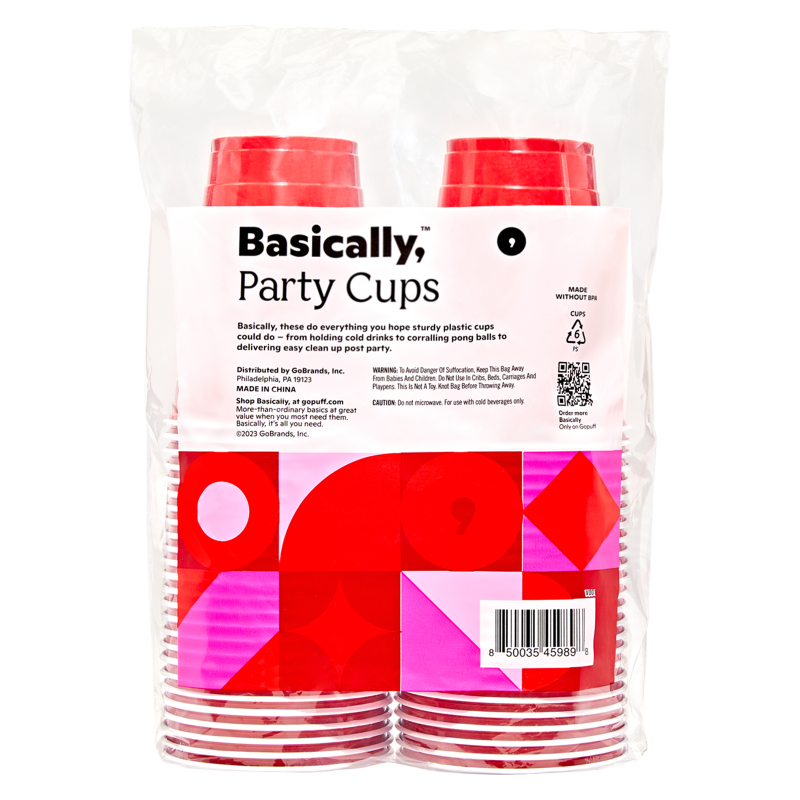 Basically, 50ct Red Party Cups