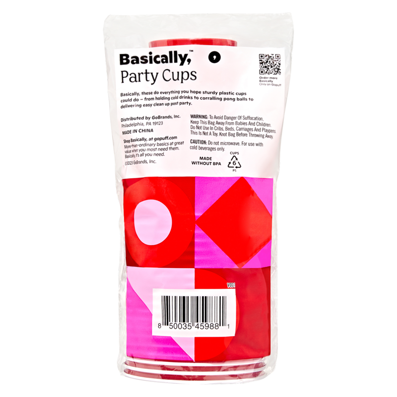 Basically, 20ct Red Party Cups