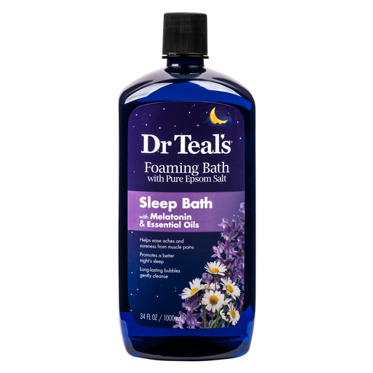 Dr Teal's Melatonin & Essential Oils Sleep Foaming Bath Soaks 34oz