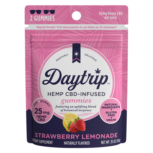 Daytrip Strawberry Lemonade Hemp CBD Gummies 2pk 25mg