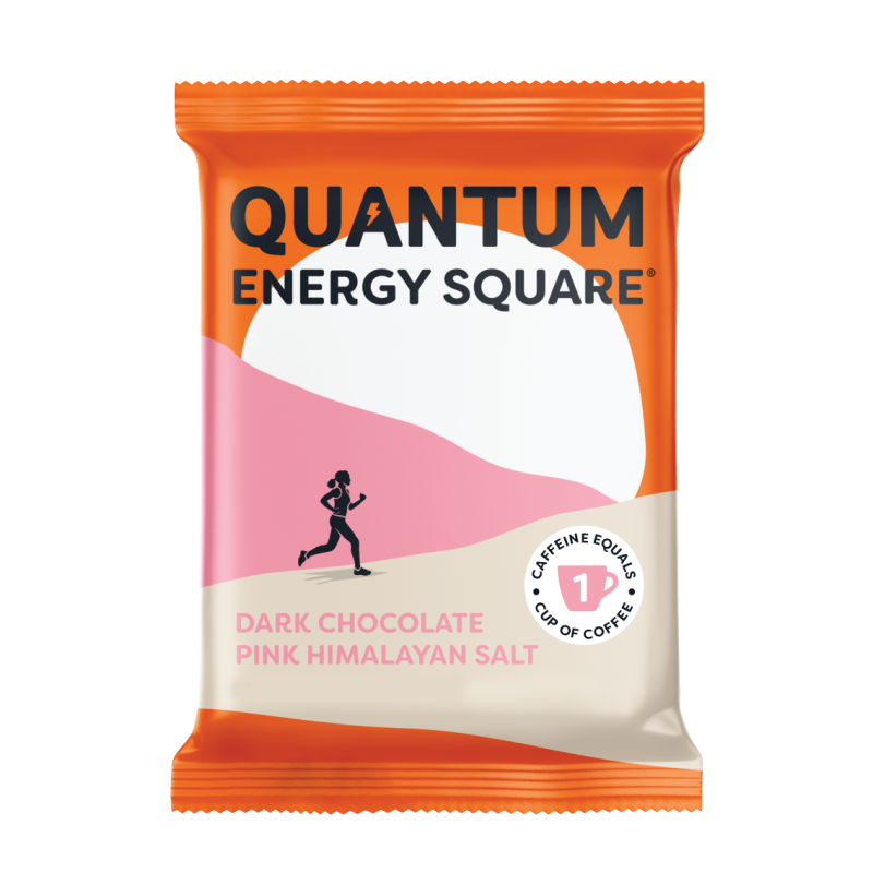 Quantum Energy Square Dark Chocolate Pink Himalayan Salt Bar 1.69oz