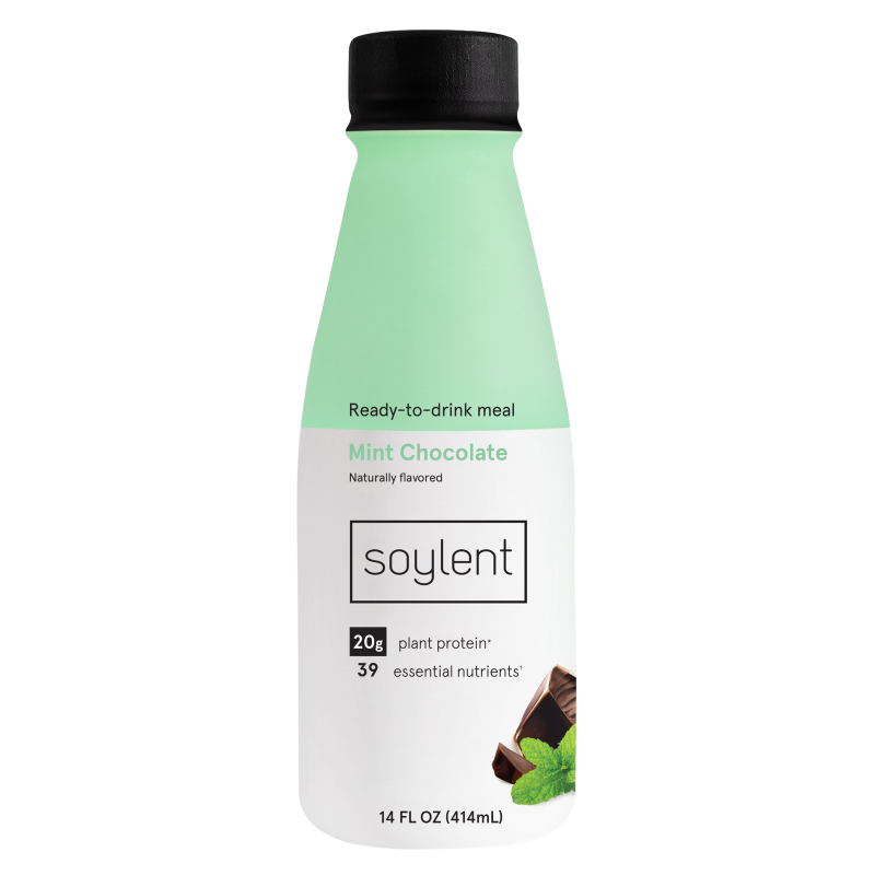 Soylent Complete Nutrition Protein Meal Replacement Shake, Mint Chocolate, 14 oz