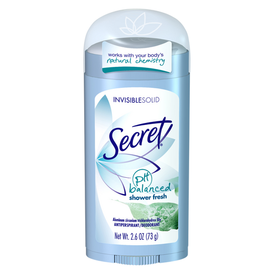 Secret Antiperspirant Deodorant Invisible Solid Shower Fresh 2.6oz