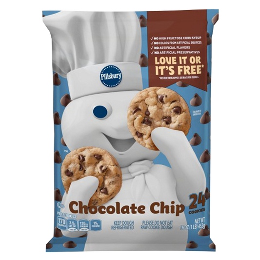 Pillsbury Ready to Bake Chocolate Chip Cookie Dough - 24ct/16oz