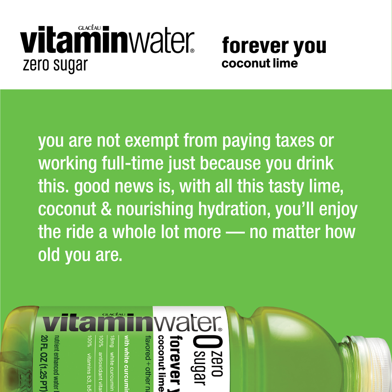 Vitamin Water Forever You Zero Sugar 20oz Bottle