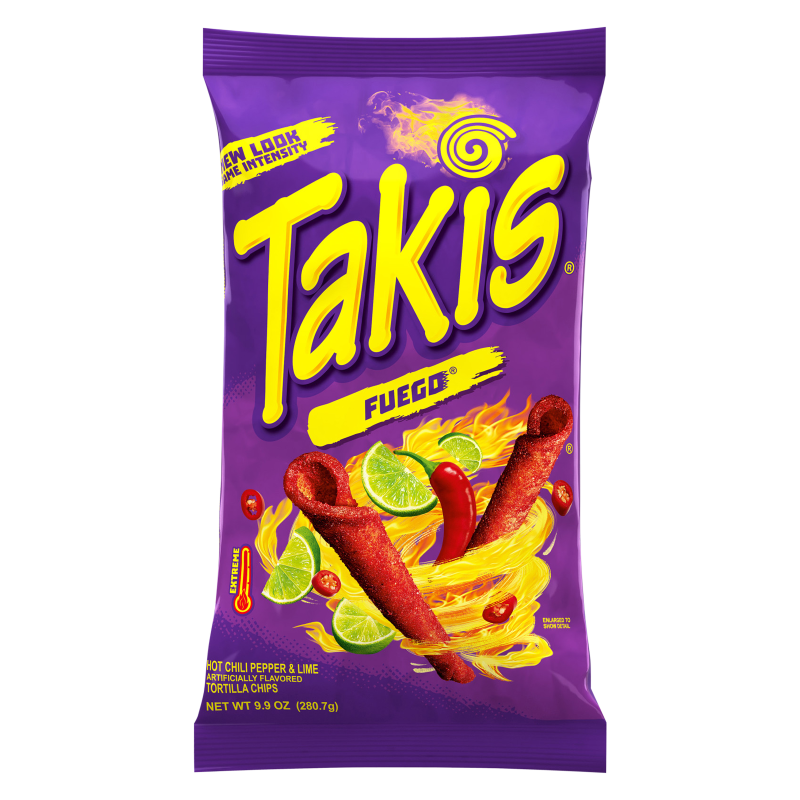 Takis Fuego Hot Chili Pepper & Lime Tortilla Chips 9.9oz