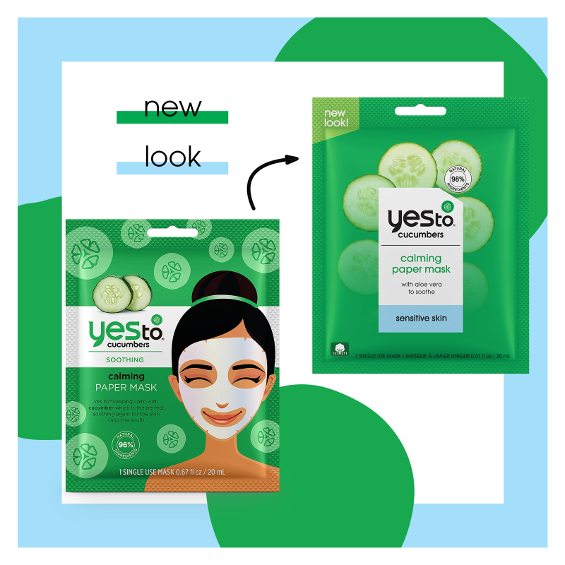 Yes To Cucumbers Calming Paper Mask 1ct