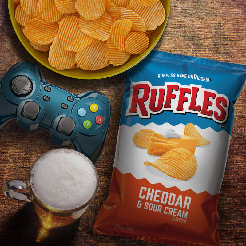 Ruffles Cheddar & Sour Cream Potato Chips 8oz