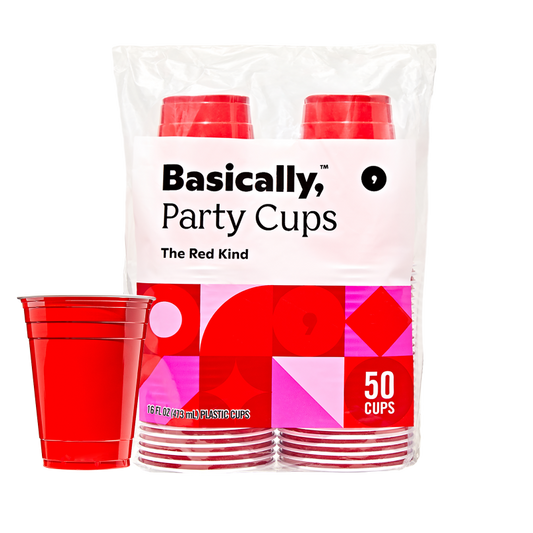 Basically, 50ct Red Party Cups