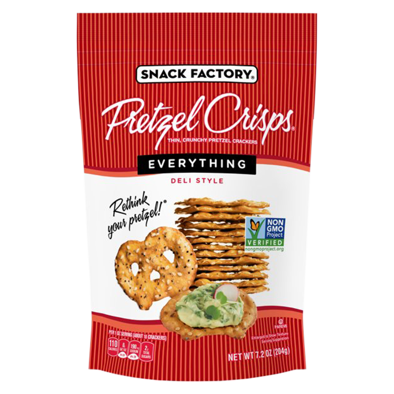 Pretzel Crisps Everything Pretzel Crackers 7.2oz