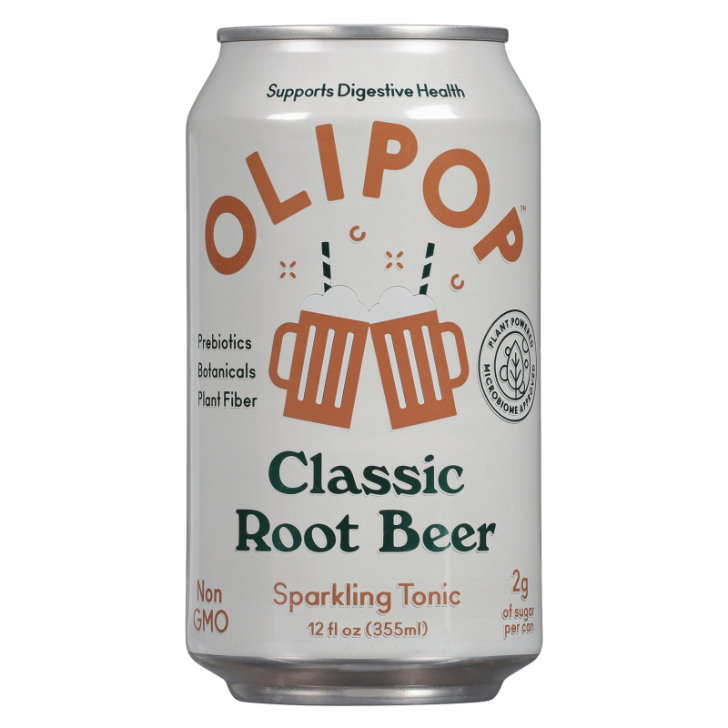 OLIPOP Classic Root Beer 12oz Can