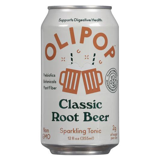 OLIPOP Classic Root Beer 12oz Can