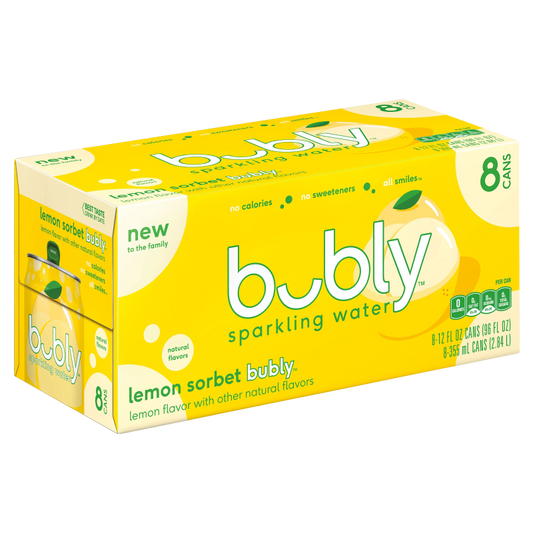 Bubly Lemon Sorbet 12oz 8pk