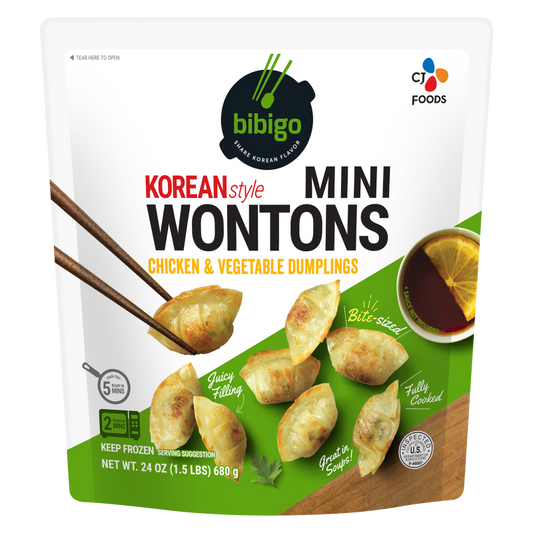 Bibigo Frozen Chicken & Vegetable Mini Wontons 24oz