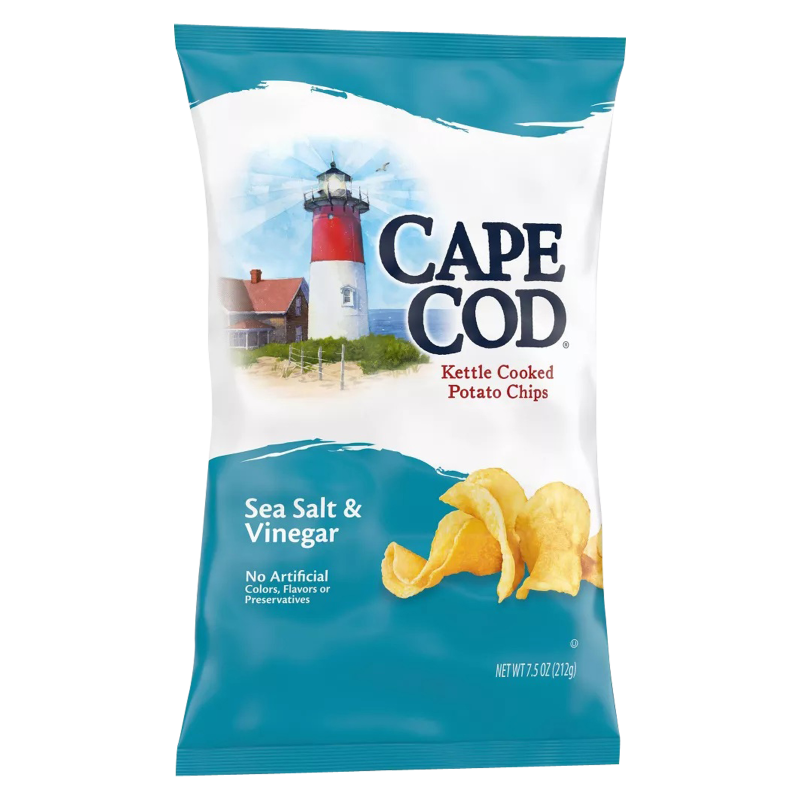 Cape Cod Sea Salt & Vinegar Kettle Cooked Potato Chips 7.5oz