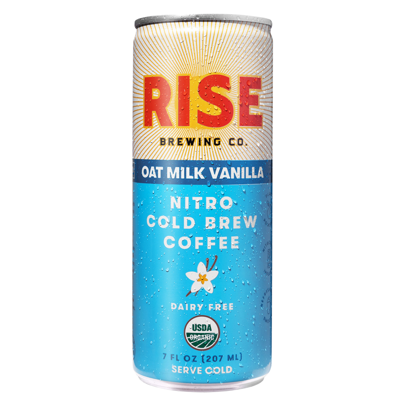 RISE Brewing Co. Oat Milk Vanilla Nitro Cold Brew Latte 7oz Can