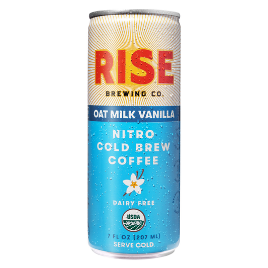 RISE Brewing Co. Oat Milk Vanilla Nitro Cold Brew Latte 7oz Can