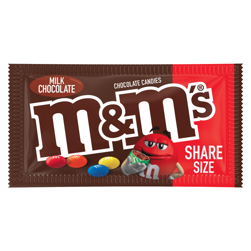 M&M's Milk Chocolate Candies Share Size 3.14oz