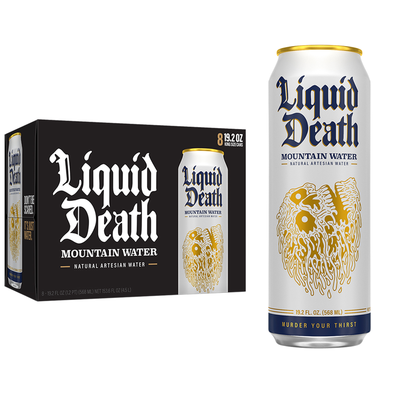 Liquid Death Mountain Water 8pk 19.2oz Can