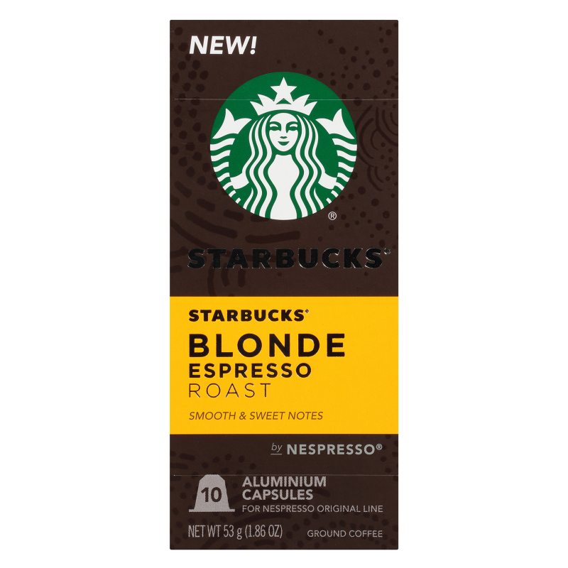 Starbucks by Nespresso Coffee Pods Blonde Espresso Roast 1.86oz 10ct