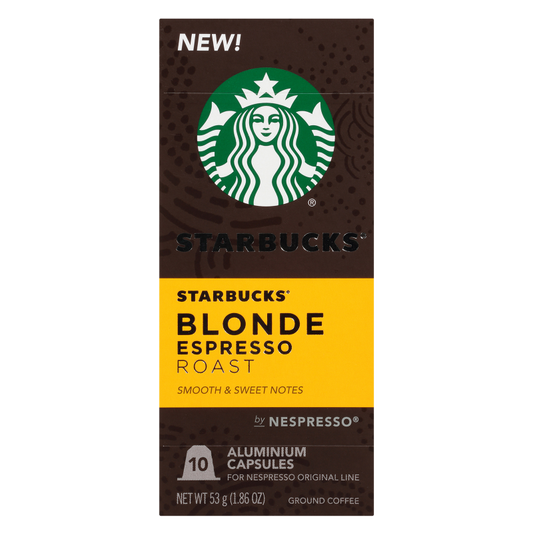 Starbucks by Nespresso Coffee Pods Blonde Espresso Roast 1.86oz 10ct