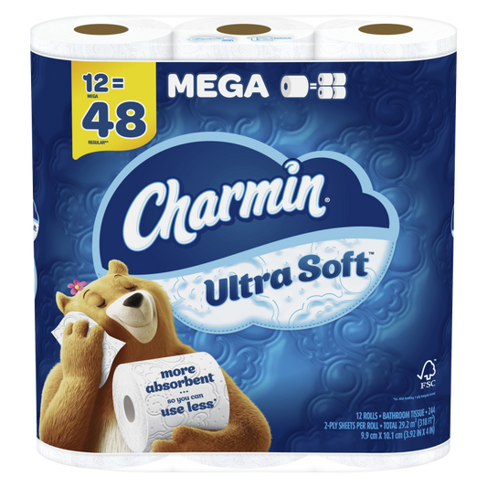 Charmin Ultra Soft Toilet Paper Mega Rolls 12ct