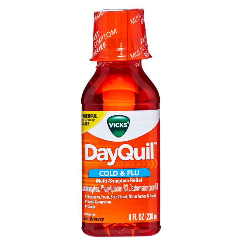 Vicks Dayquil Cold & Flu Multi-Symptom Relief Liquid 8oz – Gopuff ...