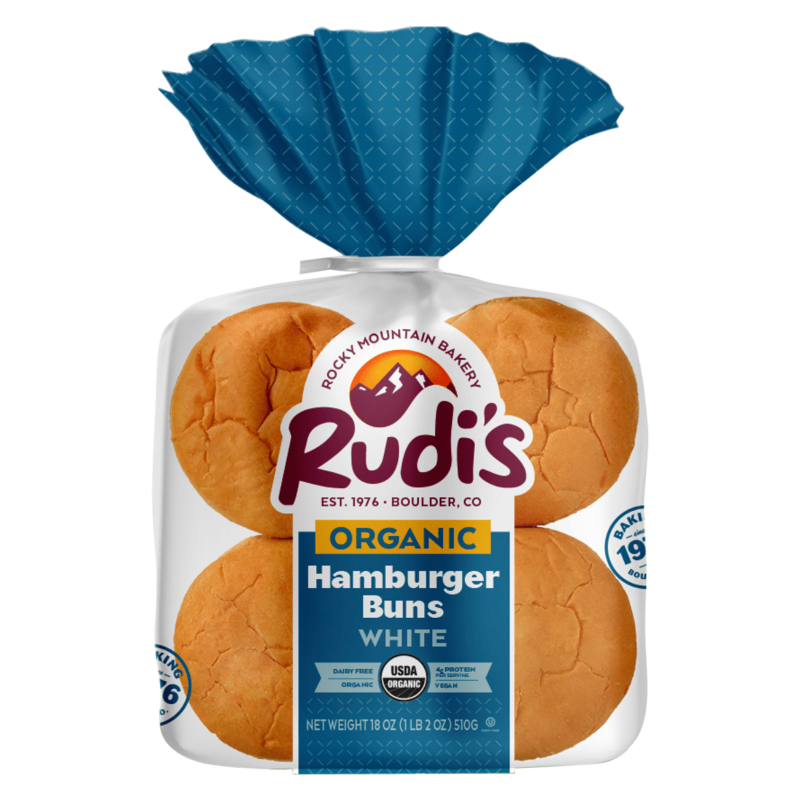 Rudi's Organic White Hamburger Buns - 8ct/18oz