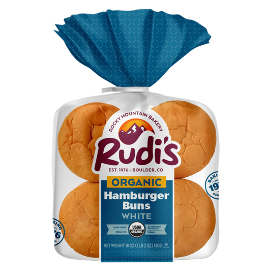 Rudi's Organic White Hamburger Buns - 8ct/18oz