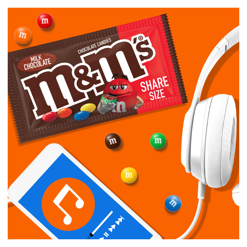 M&M's Milk Chocolate Candies Share Size 3.14oz