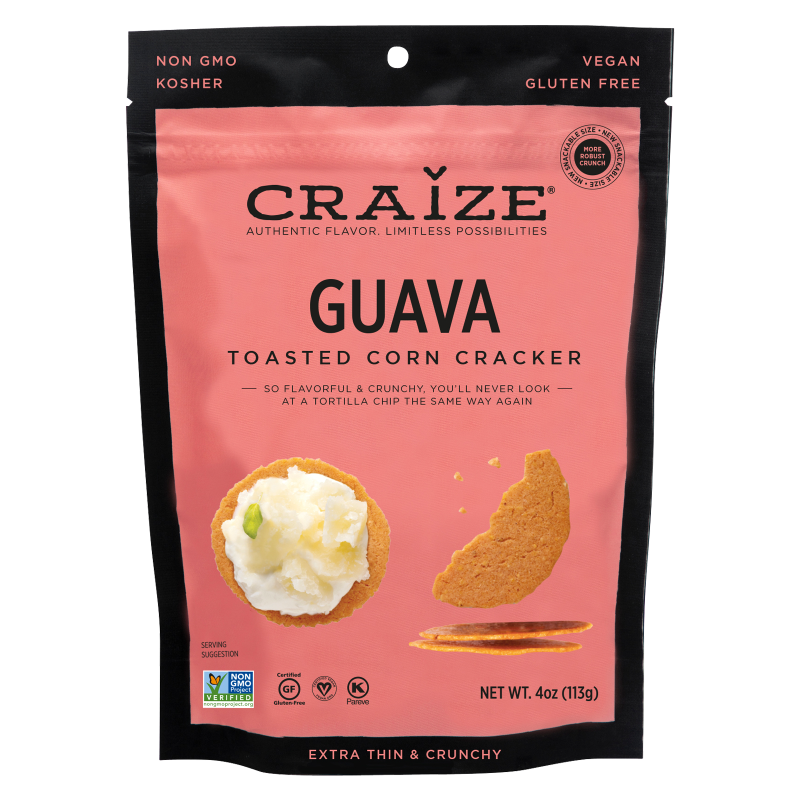 Craize Guava Toasted Corn Crackers 4oz