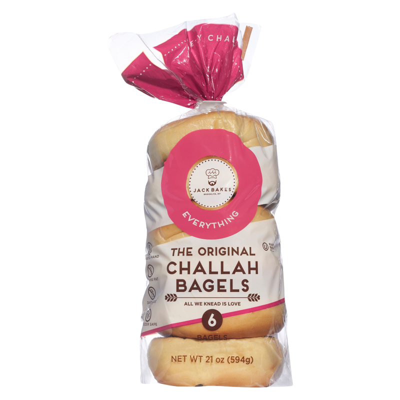 Jack Bakes Frozen Everything Challah Bagels - 6ct/21oz