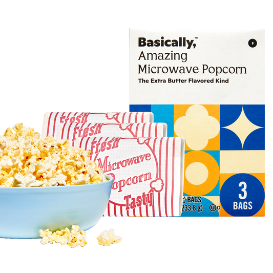 Basically, 3ct Microwave Extra Butter Popcorn