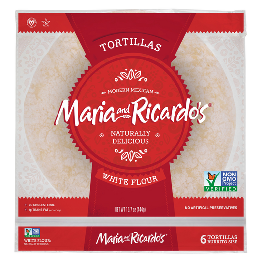 Maria & Ricardo's Burrito Size White Flour Tortillas - 15.7oz