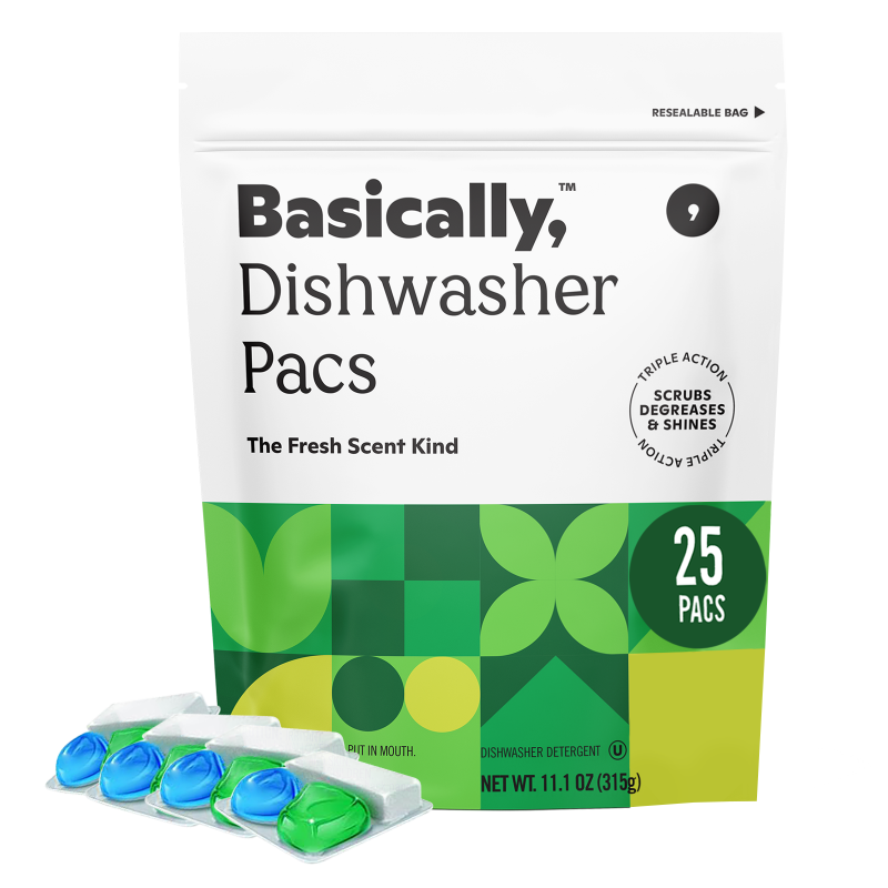 Basically, 25ct Triple Action Dishwasher Pacs