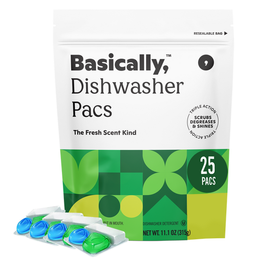 Basically, 25ct Triple Action Dishwasher Pacs