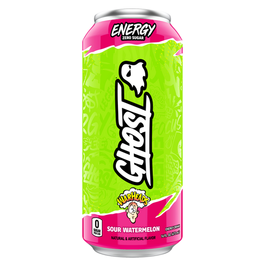 GHOST® Energy Warheads Sour Watermelon 16oz Can