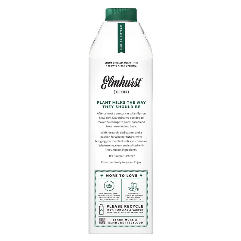 Elmhurst Unsweetened Oat Milk 32oz