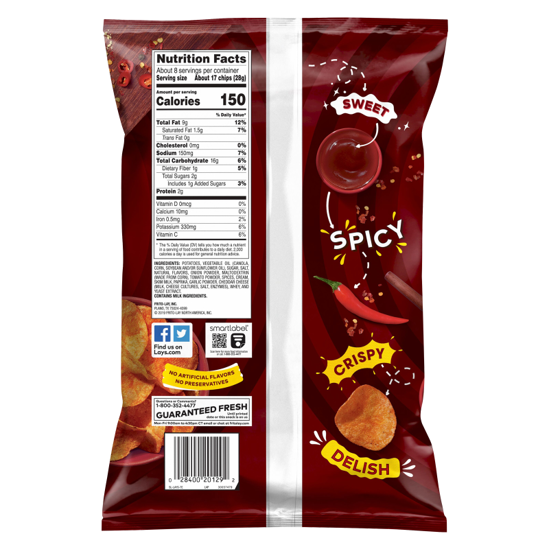 Lay's Southern Sweet Heat Barbeque Potato Chips 7.75oz