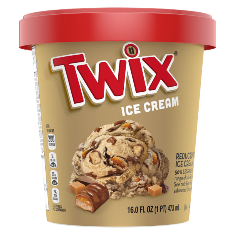 Twix Caramel Light Ice Cream with Twix Cookie Bar Pieces Pint