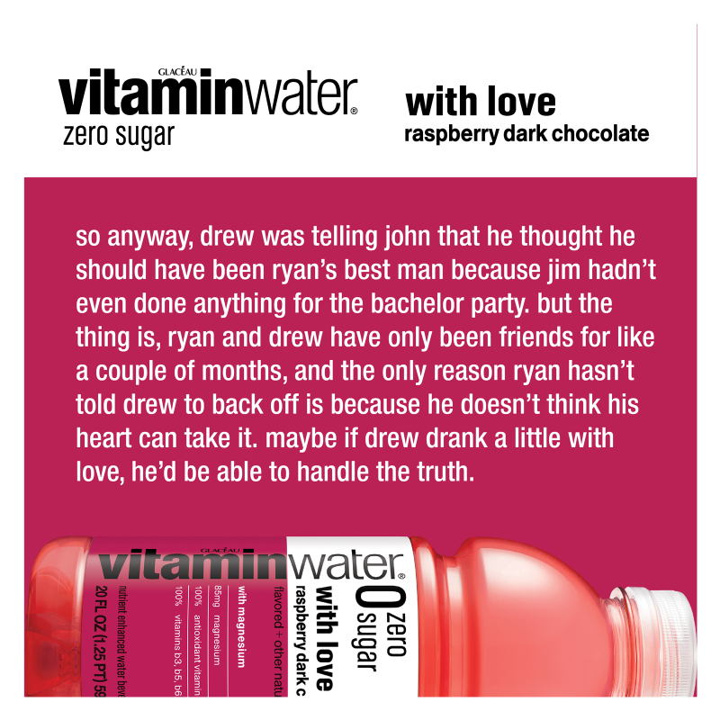 Vitamin Water With Love Zero Sugar 20oz Bottle