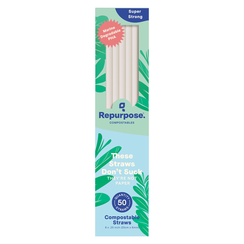 Repurpose Compostable Marine Degradable Straws 50ct