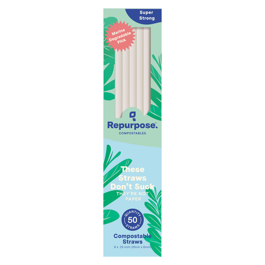 Repurpose Compostable Marine Degradable Straws 50ct