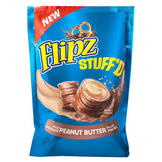 Flipz STUFF'D Milk Chocolate Covered Peanut Butter Filled Pretzel Bites 3.5oz