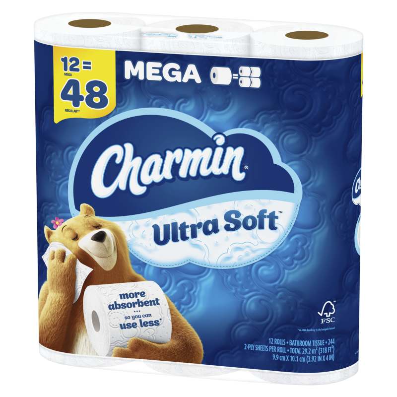 Charmin Ultra Soft Toilet Paper Mega Rolls 12ct